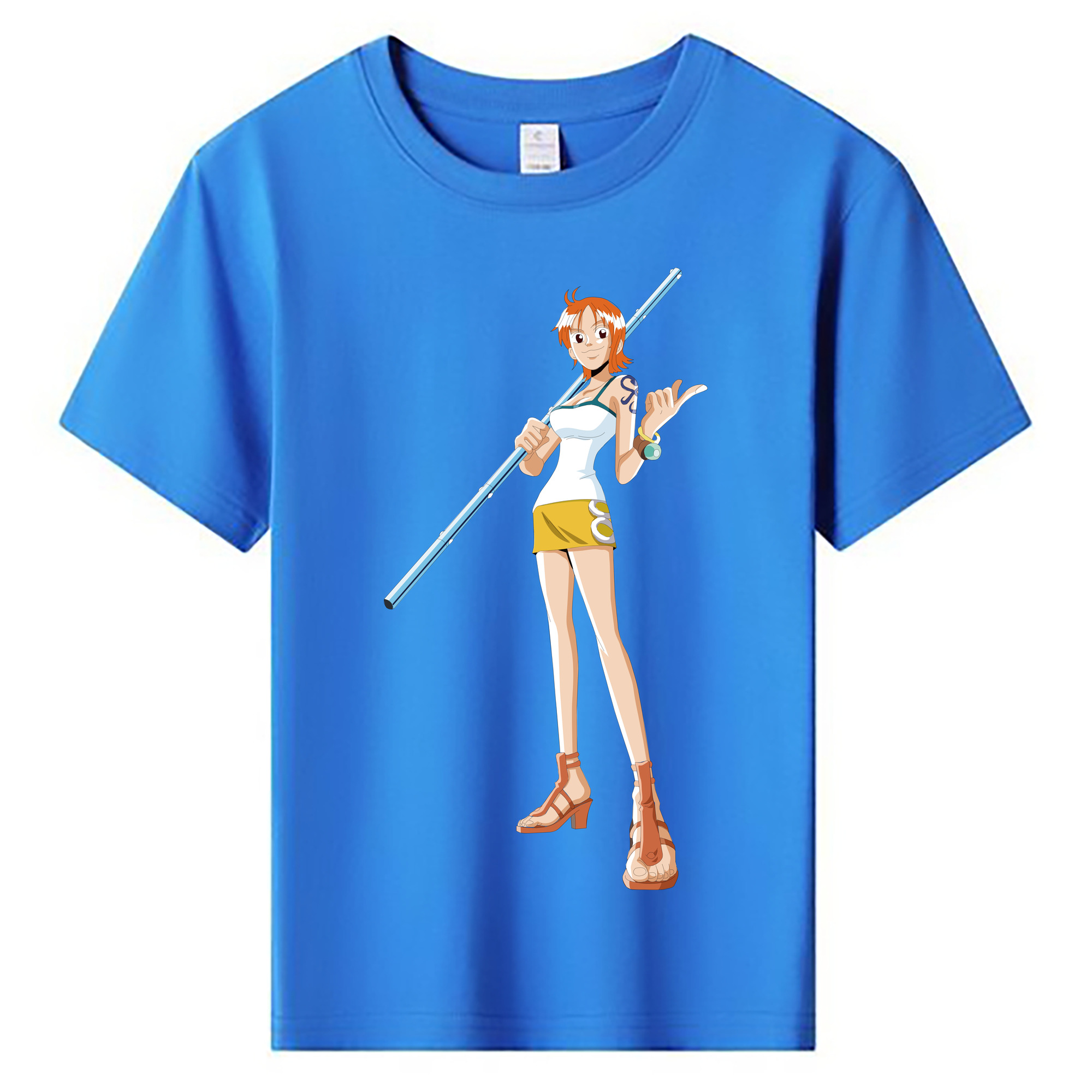 （画像用） ワンピース ナミ ONE PIECE Nami 綿100％キッズTシャツ（フロントプリント）